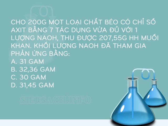 Bài tập về phản ứng xà phòng hóa