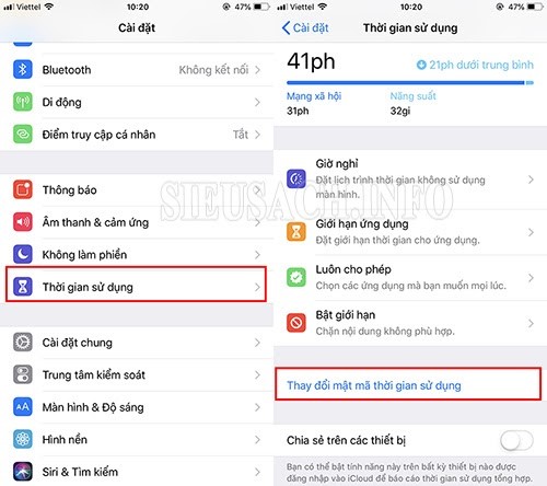 Cài đặt khóa ứng dụng cho iphone