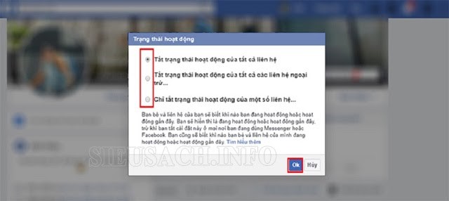 Cách ẩn trạng thái hoạt động Facebook khi online trên giao diện mới