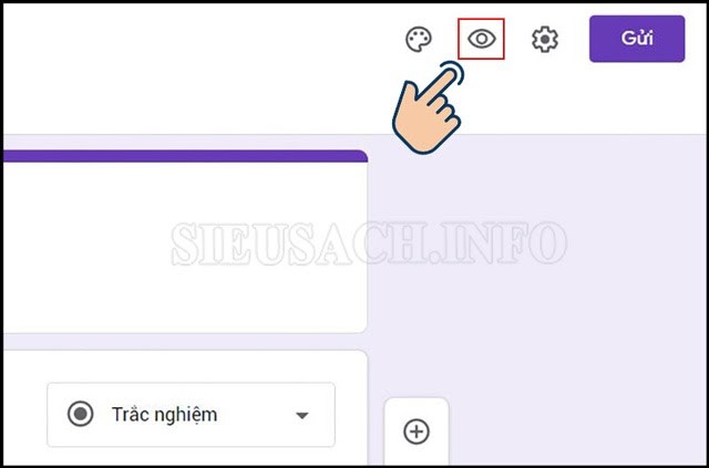 Cách xem trước biểu mẫu google form