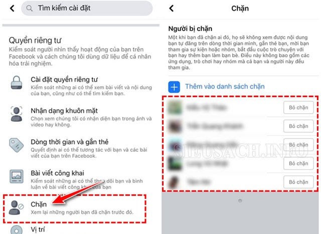Cách chặn người dùng trên điện thoại 