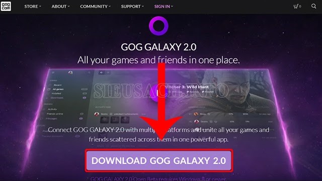 Cài đặt GOG Galaxy