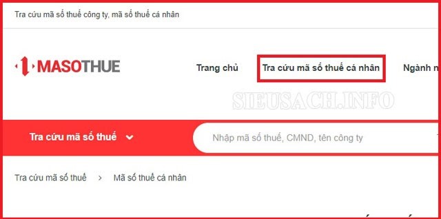 Chọn “ Tra cứu mã số thuế cá nhân”