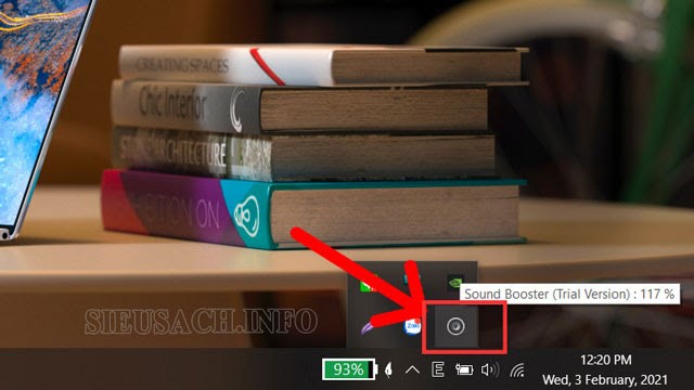 Click đúp chuột vào biểu tượng Sound Booster 