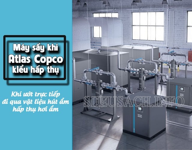 Cơ chế hoạt động của máy sấy khí Atlas Copco kiểu hấp thụ