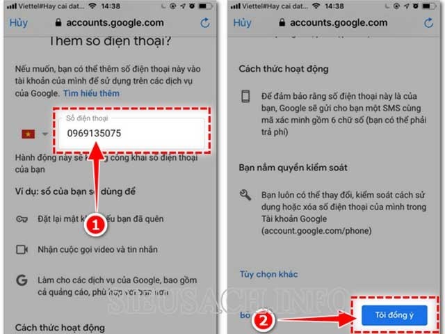 Để dễ dàng cho việc quản lý tài khoản Gmail của bạn sau này, Google sẽ yêu cầu bạn xác minh số điện thoại.