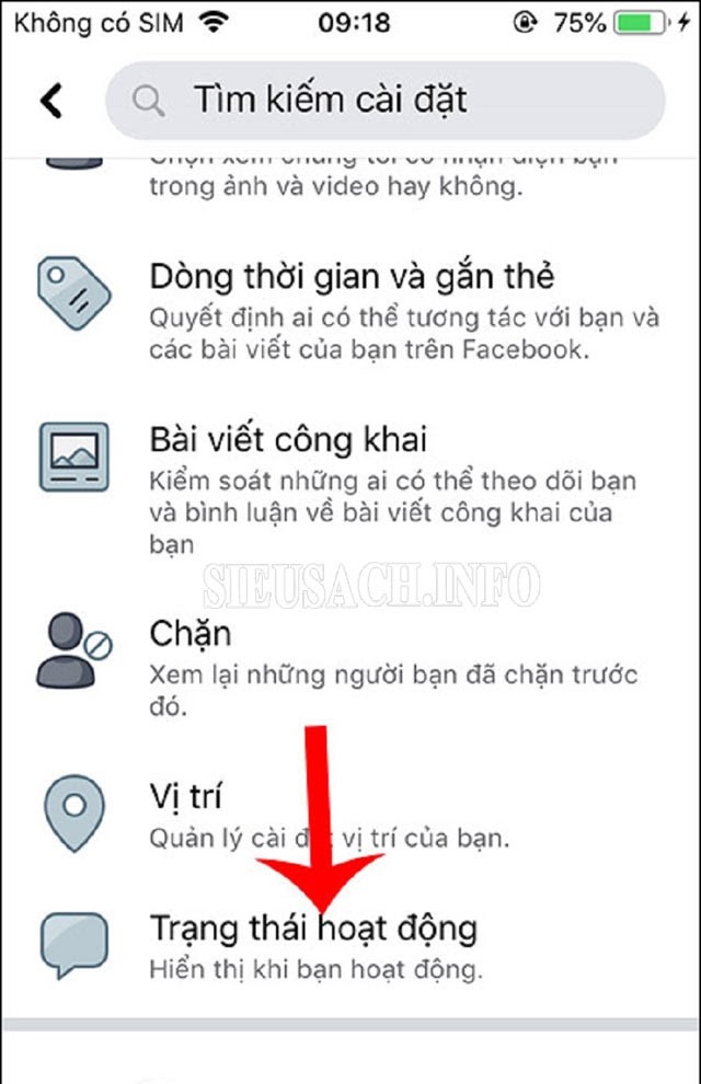 Ẩn trạng thái online trên facebook trên Messenger Facebook