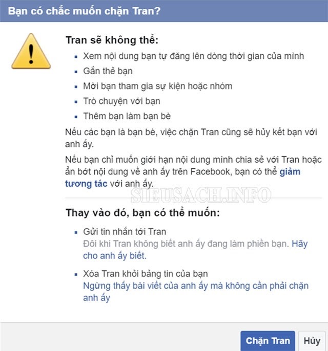 Facebook sẽ gửi cảnh báo cho bạn 