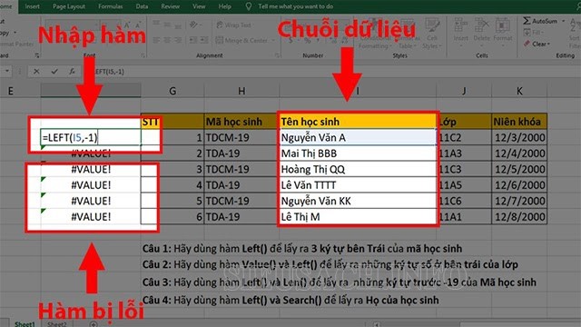 Hàm bị lỗi num_chars