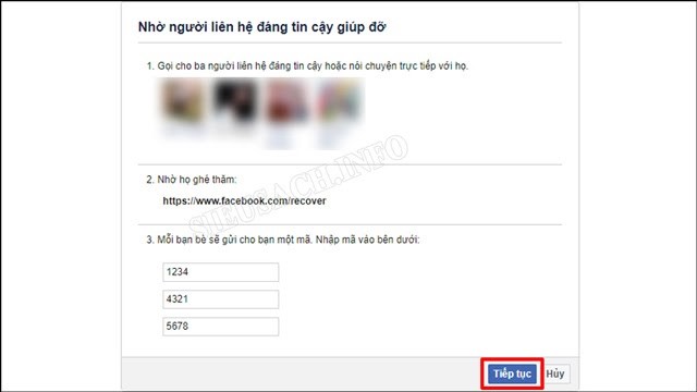 Hãy sử dụng người liên hệ đáng tin cậy để lấy lại mật khẩu Fb khi mất SĐT và email