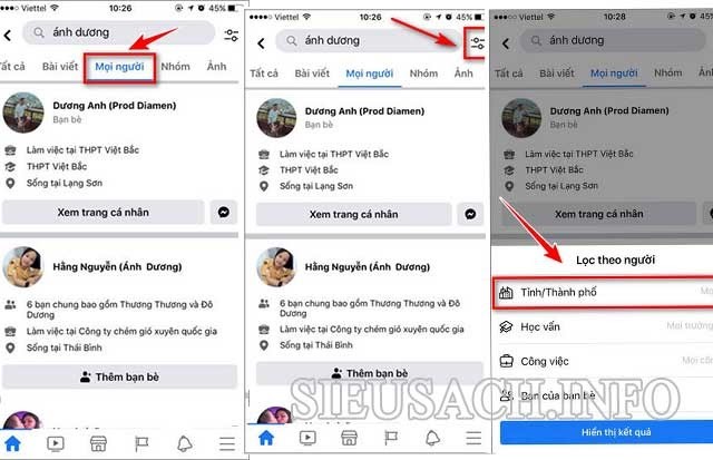 Hướng dẫn cách kết bạn trên Facebook theo khu vực.