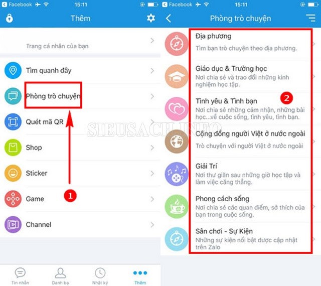 Kết bạn Zalo khi tham gia phòng chat Zalo tìm bạn