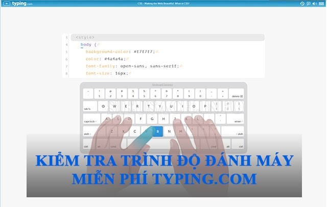 Kiểm tra trình độ đánh máy miễn phí Typing.com