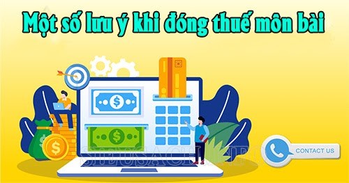 Lưu ý khi nộp thuế môn bài