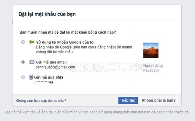 Lấy lại mật khẩu Fb bằng Username nhanh chóng, đơn giản