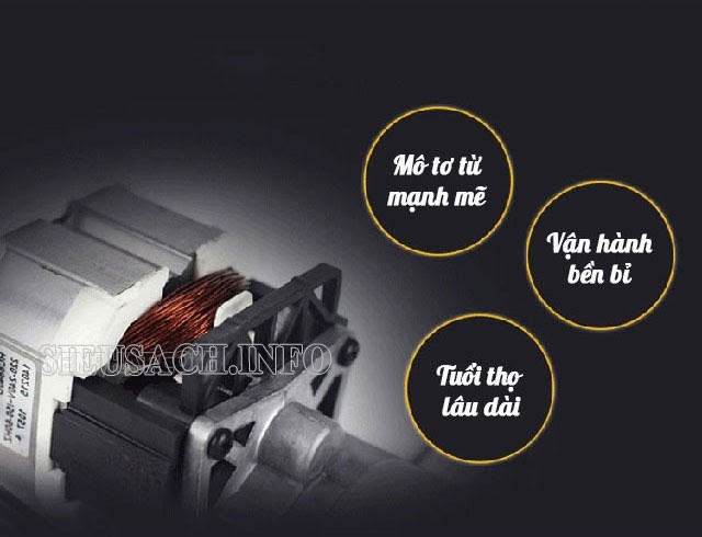 Máy hoạt động với động cơ cao cấp cho khả năng làm việc bền bỉ