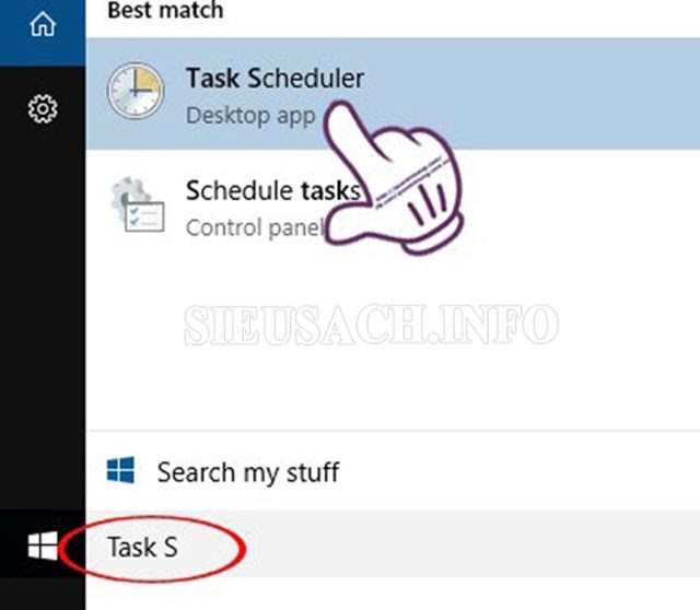 Mở Task Scheduler