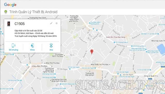 Màn hình sẽ chuyển bạn sang giao diện của Google Map.