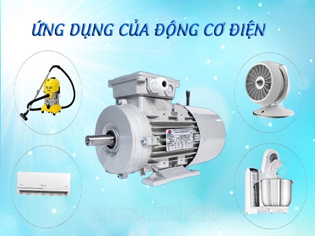 Motor điện được ứng dụng hầu hết trong các thiết bị hàng ngày