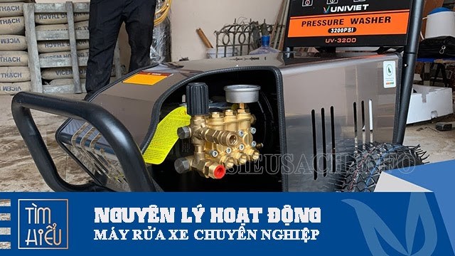 Nguyên lý hoạt động của máy xịt rửa xe chuyên nghiệp