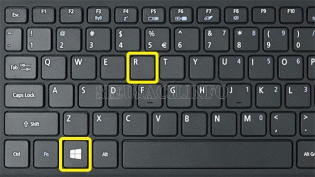 Nhấn tổ hợp phím tổ hợp phím Windows+R