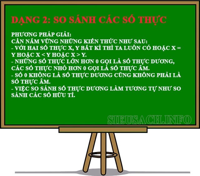 Phương pháp giải so sánh về các số thực