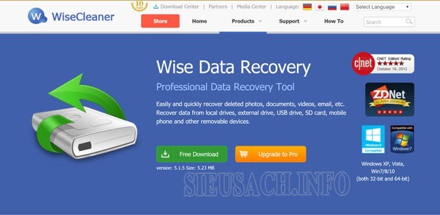 Phần mềm Wise Data Recovery