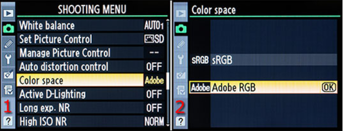 Cài đặt hệ màu của máy ảnh Nikon