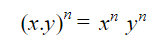 (x.y)n= xnyn