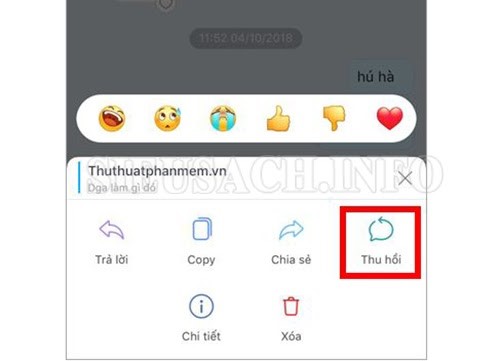 Thu hồi các tin nhắn Zalo trên điện thoại