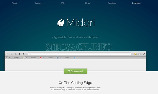 Trình duyệt web “Midori”