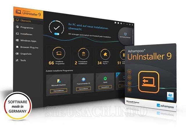 Xóa file bằng phần mềm Ashampoo Uninstaller