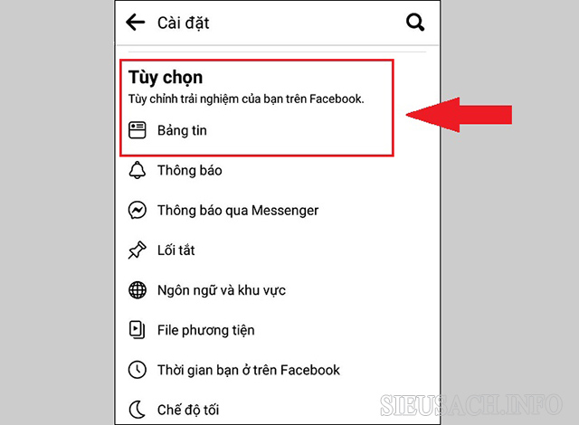 Mục tùy chọn