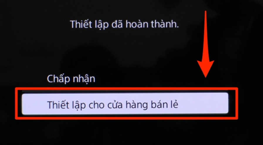 chọn mục “Thiết lập cho cửa hàng bán lẻ”