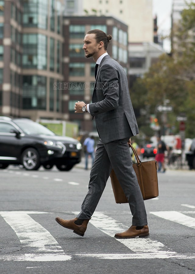 Bộ suit và chelsea boot