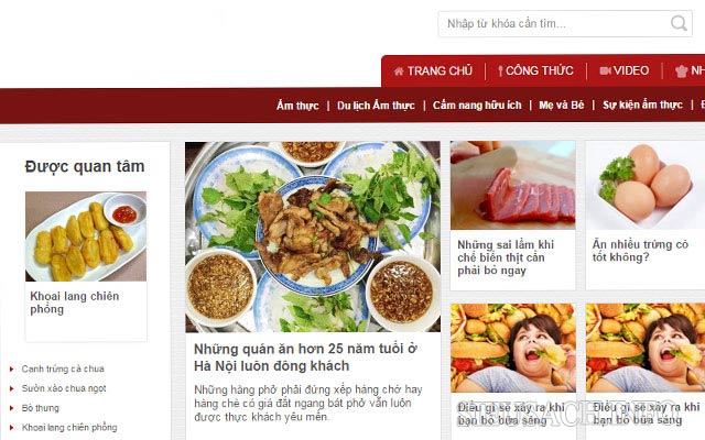 Blog của food blogger 