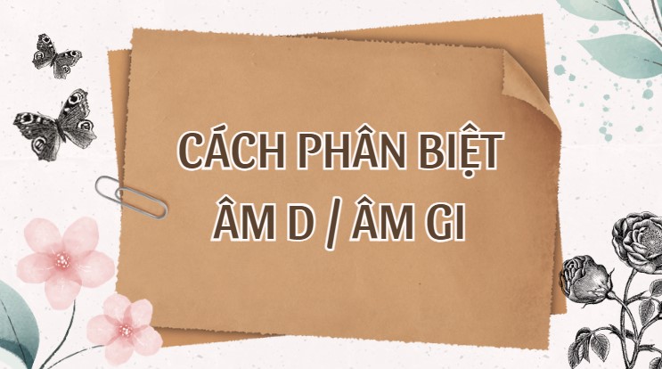 Phân biệt và sử dụng đúng quy tắc các âm d và gi