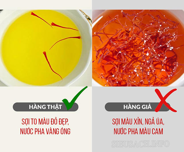 Cách phân biệt saffron thật và giả chỉ bằng nước lạnh