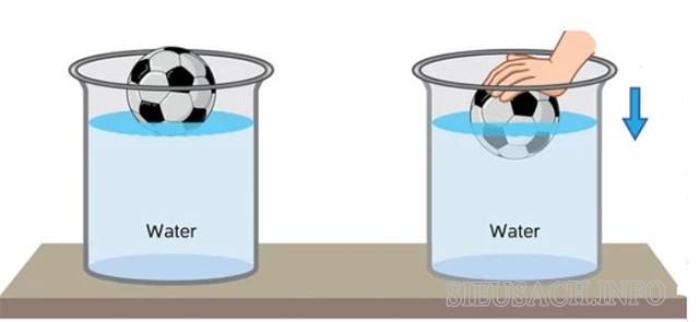 Lực đẩy ác si mét xảy ra khi có một vật được nhúng trong nước