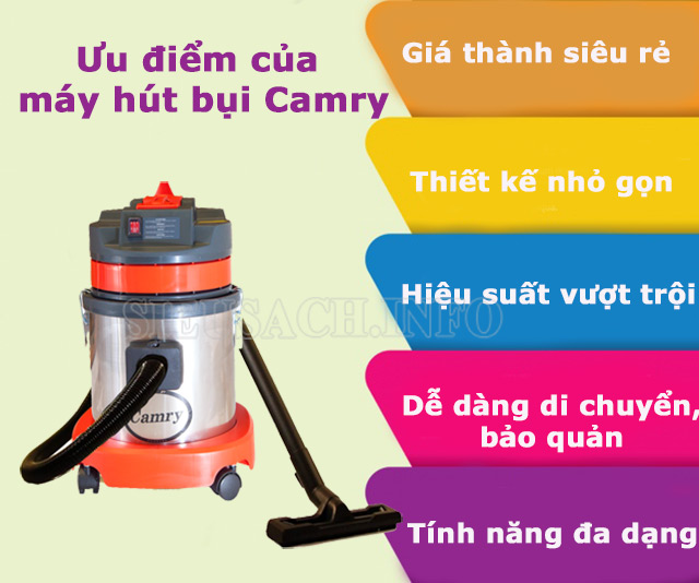 Ưu điểm của máy hút bụi camry