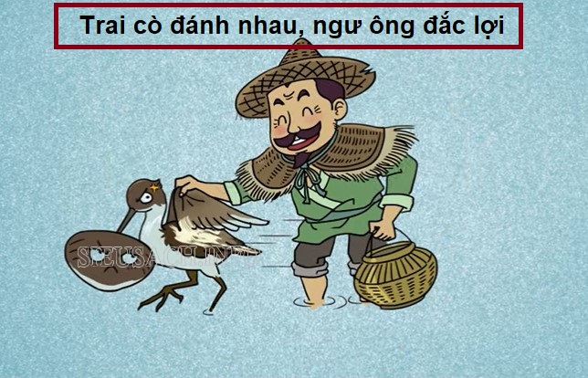 Hình ảnh trai cò đánh nhau ngư ông đắc lợi