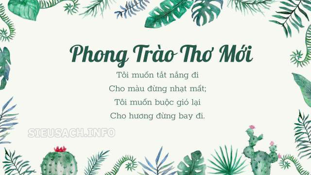 Phong trào thơ mới có nhiều đặc điểm độc đáo