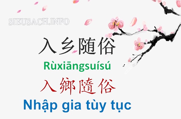 Nhập gia tùy tục trong tiếng Trung