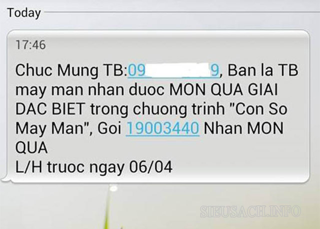 Tin nhắn lừa đảo cần phải cảnh giác