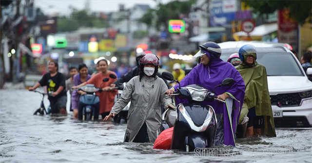 Mùa đông triều cường lên cao hơn do Mặt Trăng gần Trái Đất nhất