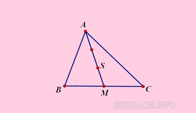 Cách tìm trọng tâm của tam giác bằng độ dài của đường trung tuyến