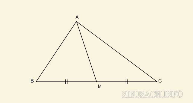 Đường thẳng AM là đường trung tuyến của tam giác ABC