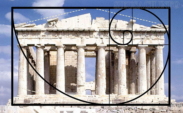 Đền Parthenon là công trình có tỉ lệ vàng trong kiến trúc