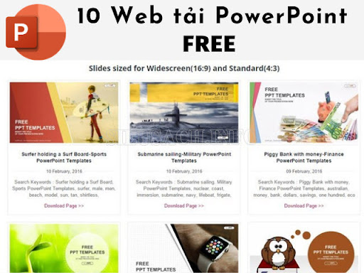 Các trang web tải bản PowerPoint miễn phí 2021