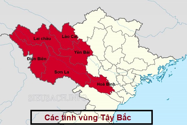 Hình ảnh các tỉnh vùng Tây Bắc trên bản đồ nước ta